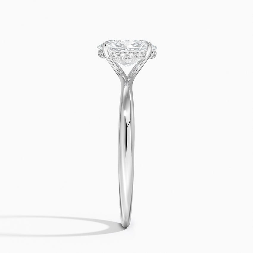 Freesia Hidden Halo Diamond Ring Platinum Oval Engagement Ring