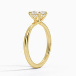 Freesia Hidden Halo Diamond Ring Yellow Gold 18k Pear Engagement Ring