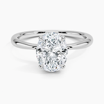Freesia Hidden Halo Diamond Ring Platinum Oval Engagement Ring