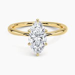 Freesia Hidden Halo Diamond Ring Yellow Gold 18k Marquise Engagement Ring