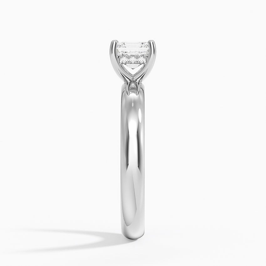 Sydney Perfect Fit Halo 3mm Diamond Ring Platinum Asscher Engagement Ring