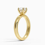Sydney Perfect Fit Halo 3mm Diamond Ring Yellow Gold 18k Cushion Engagement Ring