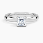 Sydney Perfect Fit Halo 3mm Diamond Ring Platinum Asscher Engagement Ring