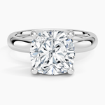 Sydney Perfect Fit Halo 3mm Diamond Ring Platinum Cushion Engagement Ring