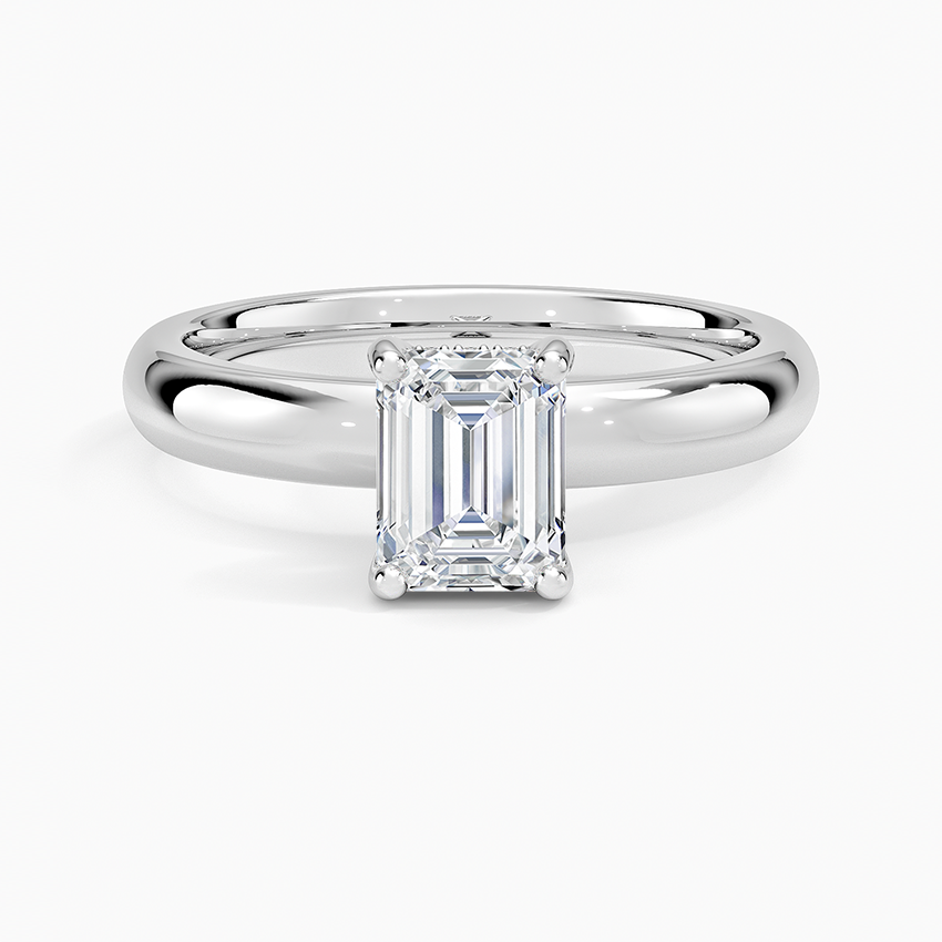 Sydney Perfect Fit Halo 3mm Diamond Ring Platinum Emerald Engagement Ring
