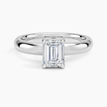 Sydney Perfect Fit Halo 3mm Diamond Ring Platinum Emerald Engagement Ring