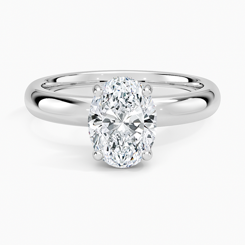 Sydney Perfect Fit Halo 3mm Diamond Ring Platinum Oval Engagement Ring