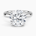 Sydney Perfect Fit Halo 3mm Diamond Ring Platinum Round Engagement Ring