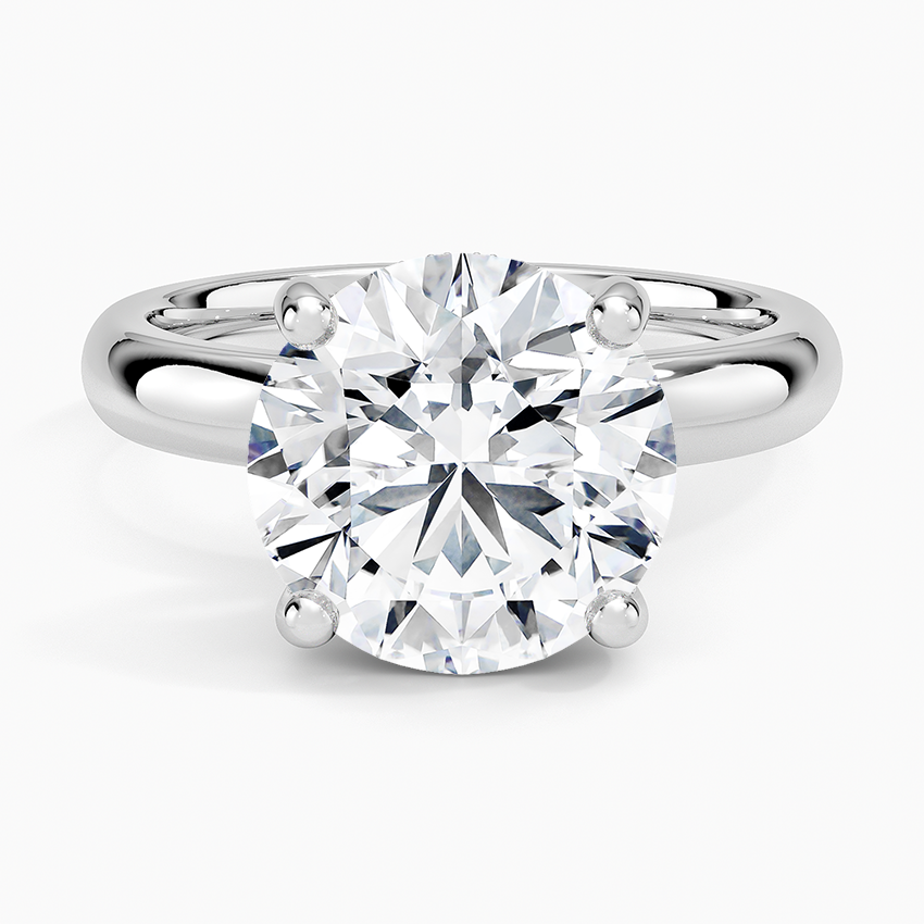 Sydney Perfect Fit Halo 3mm Diamond Ring Platinum Round Engagement Ring