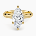 Sydney Perfect Fit Halo 3mm Diamond Ring Yellow Gold 18k Marquise Engagement Ring