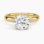 Sydney Perfect Fit Halo 3mm Diamond Ring Yellow Gold 18k Round Engagement Ring