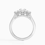 Petal Three Stone Diamond Ring (2/3 ct. tw.) Platinum Oval Engagement Ring