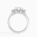 Petal Three Stone Diamond Ring (2/3 ct. tw.) Platinum Princess Engagement Ring
