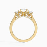 Petal Three Stone Diamond Ring (2/3 ct. tw.) Yellow Gold 18k Radiant Engagement Ring