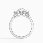 Petal Three Stone Diamond Ring (2/3 ct. tw.) Platinum Round Engagement Ring
