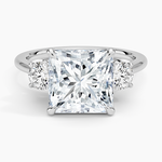 Petal Three Stone Diamond Ring (2/3 ct. tw.) Platinum Princess Engagement Ring