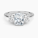 Petal Three Stone Diamond Ring (2/3 ct. tw.) Platinum Radiant Engagement Ring