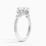 Luxe Nadia Pavé Diamond Ring (1/2 ct. tw.) Platinum Asscher Engagement Ring