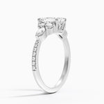 Luxe Nadia Pavé Diamond Ring (1/2 ct. tw.) Platinum Emerald Engagement Ring