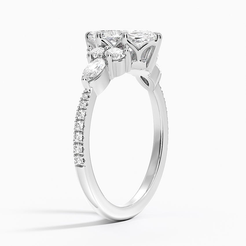 Luxe Nadia Pavé Diamond Ring (1/2 ct. tw.) Platinum Marquise Engagement Ring