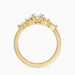 Luxe Nadia Pavé Diamond Ring (1/2 ct. tw.) Yellow Gold 18k Oval Engagement Ring