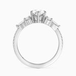 Luxe Nadia Pavé Diamond Ring (1/2 ct. tw.) Platinum Pear Engagement Ring