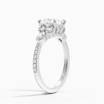 Luxe Nadia Pavé Diamond Ring (1/2 ct. tw.) Platinum Princess Engagement Ring