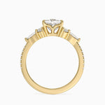 Luxe Nadia Pavé Diamond Ring (1/2 ct. tw.) Yellow Gold 18k Princess Engagement Ring