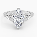 Luxe Nadia Pavé Diamond Ring (1/2 ct. tw.) Platinum Marquise Engagement Ring