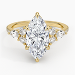 Luxe Nadia Pavé Diamond Ring (1/2 ct. tw.) Yellow Gold 18k Marquise Engagement Ring