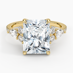 Luxe Nadia Pavé Diamond Ring (1/2 ct. tw.) Yellow Gold 18k Radiant Engagement Ring