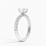 Luxe Amelie Diamond Ring (3/8 ct. tw.) Platinum Cushion Engagement Ring