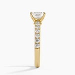 Luxe Amelie Diamond Ring (3/8 ct. tw.) Yellow Gold 18k Emerald Engagement Ring