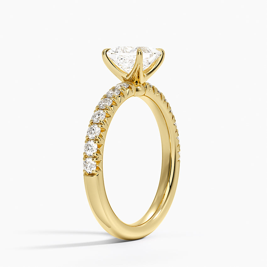 Luxe Amelie Diamond Ring (3/8 ct. tw.) Yellow Gold 18k Princess Engagement Ring
