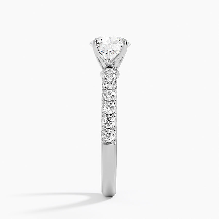 Luxe Amelie Diamond Ring (3/8 ct. tw.) Platinum Round Engagement Ring