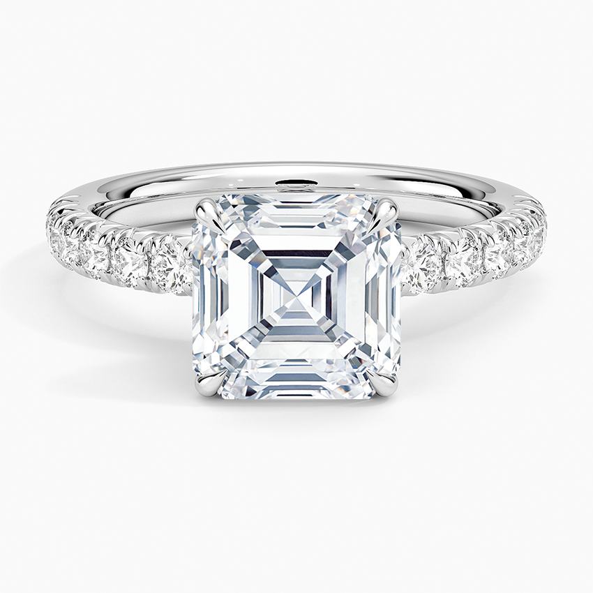 Luxe Amelie Diamond Ring (3/8 ct. tw.) Platinum Asscher Engagement Ring