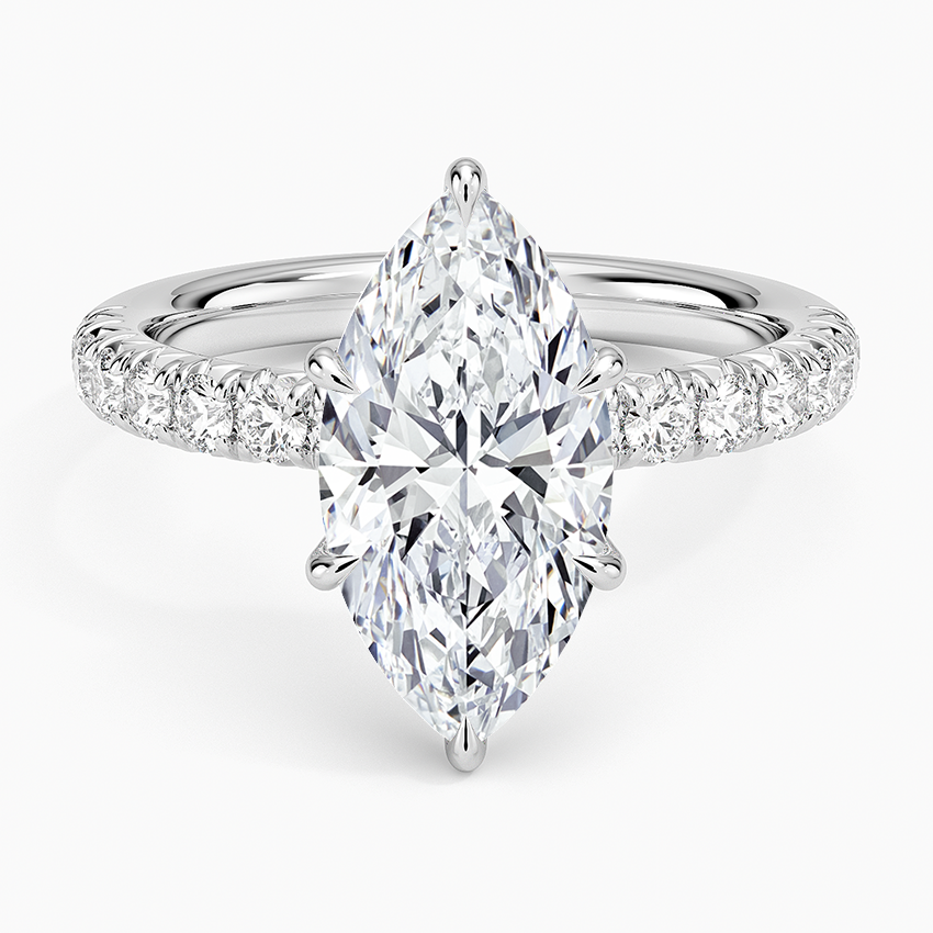 Luxe Amelie Diamond Ring (3/8 ct. tw.) Platinum Marquise Engagement Ring