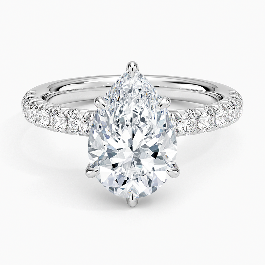 Luxe Amelie Diamond Ring (3/8 ct. tw.) Platinum Pear Engagement Ring