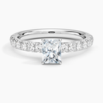 Luxe Amelie Diamond Ring (3/8 ct. tw.) Platinum Radiant Engagement Ring