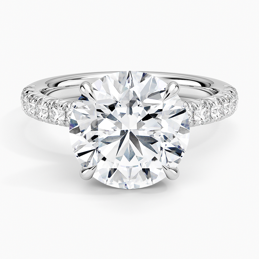 Luxe Amelie Diamond Ring (3/8 ct. tw.) Platinum Round Engagement Ring