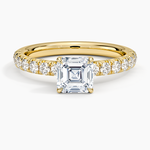 Luxe Amelie Diamond Ring (3/8 ct. tw.) Yellow Gold 18k Asscher Engagement Ring