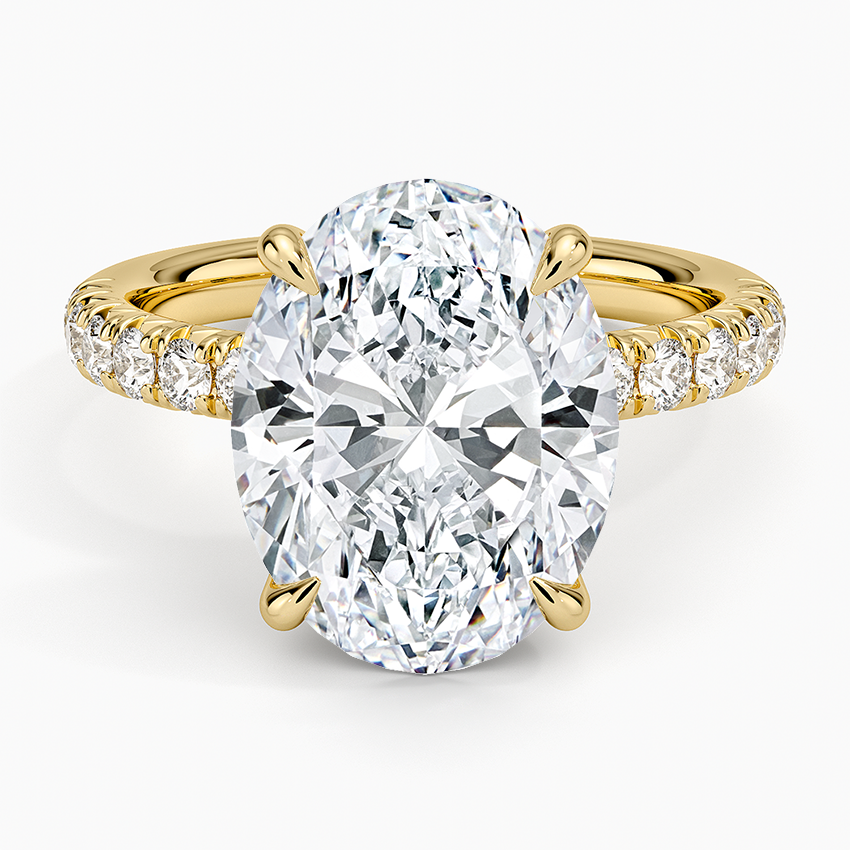 Luxe Amelie Diamond Ring (3/8 ct. tw.) Yellow Gold 18k Oval Engagement Ring