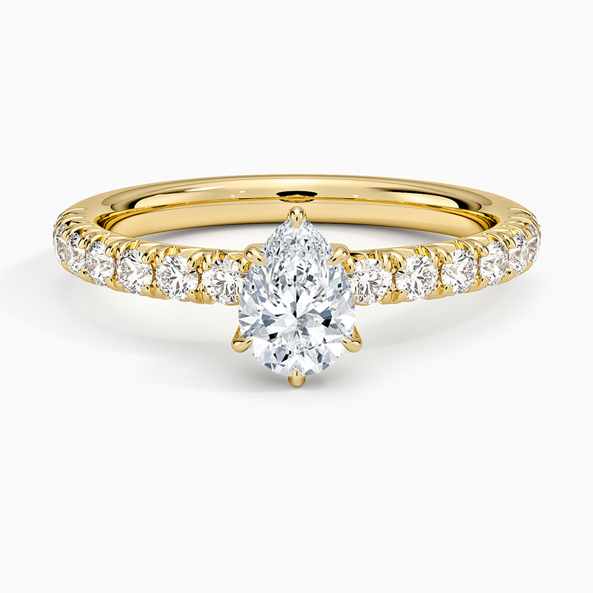 Luxe Amelie Diamond Ring (3/8 ct. tw.) Yellow Gold 18k Pear Engagement Ring