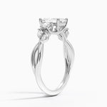 Willow Three Stone Diamond Ring (1/3 ct. tw.) Platinum Emerald Engagement Ring