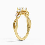Willow Three Stone Diamond Ring (1/3 ct. tw.) Yellow Gold 18k Heart Engagement Ring