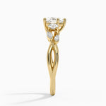 Willow Three Stone Diamond Ring (1/3 ct. tw.) Yellow Gold 18k Heart Engagement Ring