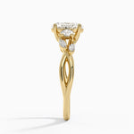 Willow Three Stone Diamond Ring (1/3 ct. tw.) Yellow Gold 18k Oval Engagement Ring