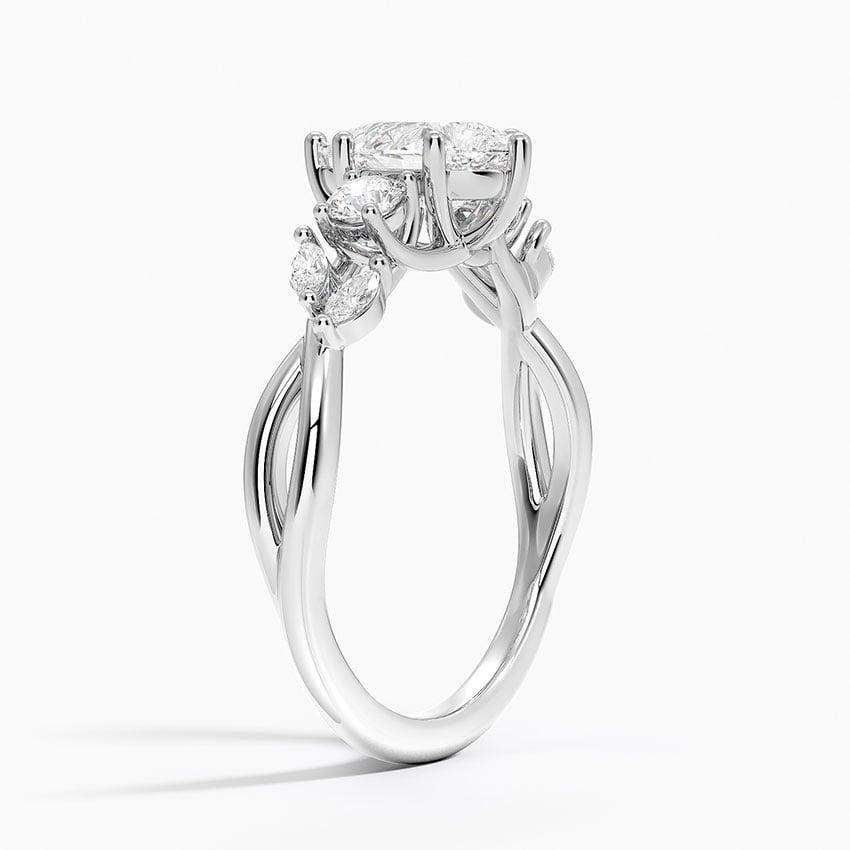 Willow Three Stone Diamond Ring (1/3 ct. tw.) Platinum Pear Engagement Ring