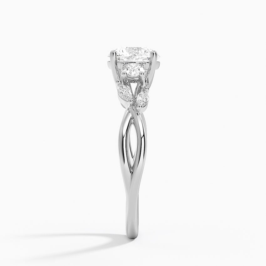 Willow Three Stone Diamond Ring (1/3 ct. tw.) Platinum Round Engagement Ring