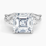 Willow Three Stone Diamond Ring (1/3 ct. tw.) Platinum Asscher Engagement Ring